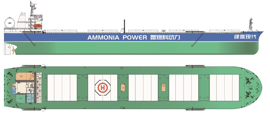 Ammonia fuel bulk carrier